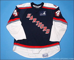 2007-2008 game worn Mike Ouellette Hartford Wolf Pack jersey