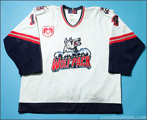 2000-2001 game worn Johan Witehall Hartford Wolf Pack jersey