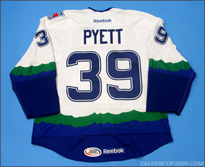 2012-2013 game worn Logan Pyett Connecticut Whale jersey