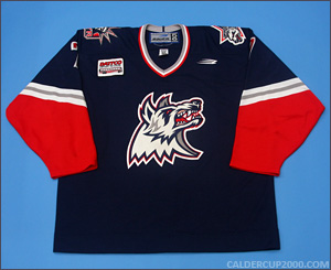 1999-2000 game worn Drew Bannister Hartford Wolf Pack jersey