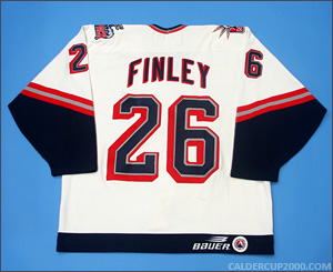 1998-1999 game worn Jeff Finley Hartford Wolf Pack jersey