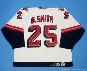 1997-1998 game worn Geoff Smith Hartford Wolf Pack jersey