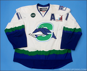2012-2013 game worn Kris Newbury Connecticut Whale jersey