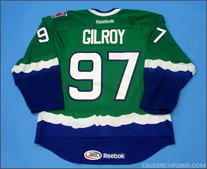 2012-2013 game worn Matt Gilroy Connecticut Whale jersey