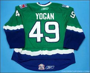 2010-2011 game worn Andrew Yogan Connecticut Whale jersey
