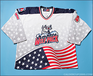 2001-2002 game worn Barrett Heisten Hartford Wolf Pack jersey