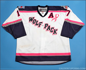 2013-2014 game worn Darroll Powe Hartford Wolf Pack jersey