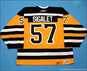 2005-2006 game worn Jordan Sigalet Providence Bruins jersey