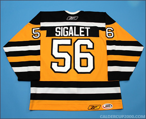 2005-2006 game worn Jonathan Sigalet Providence Bruins jersey