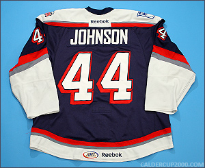 2013-2014 game worn Aaron Johnson Hartford Wolf Pack jersey