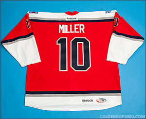 2013-2014 game worn J.T. Miller Hartford Wolf Pack jersey