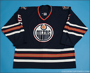 2000-2001 game worn Tom Poti Edmonton Oilers jersey