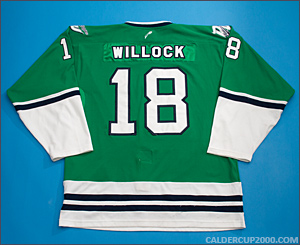 2010-2011 game worn Andrew Willock Danbury Whalers jersey