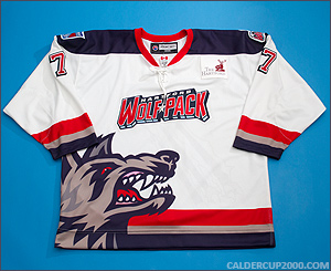 2008-2009 game worn Vladimir Denisov Hartford Wolf Pack jersey