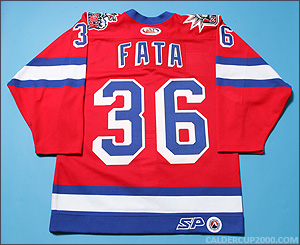 2001-2002 game worn Rico Fata Hartford Wolf Pack jersey