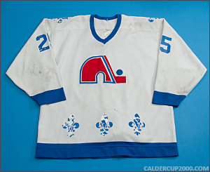 1989-1990 game worn Jeff Jackson Quebec Nordiques jersey