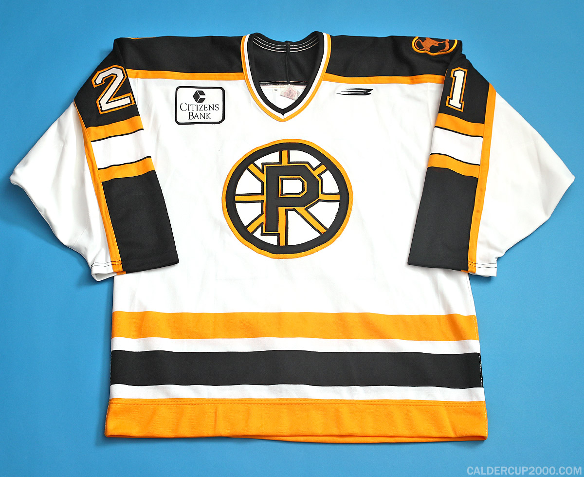 1998-1999 game worn Tim Sweeney Providence Bruins jersey