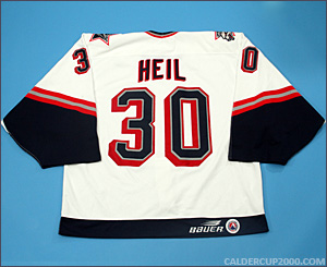 1998-1999 game worn Jeff Heil Hartford Wolf Pack jersey