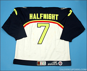1997-1998 game worn Ashlin Halfnight Beast of New Haven jersey