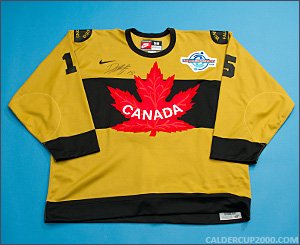 2004 game worn Dany Heatley Team Canada jersey