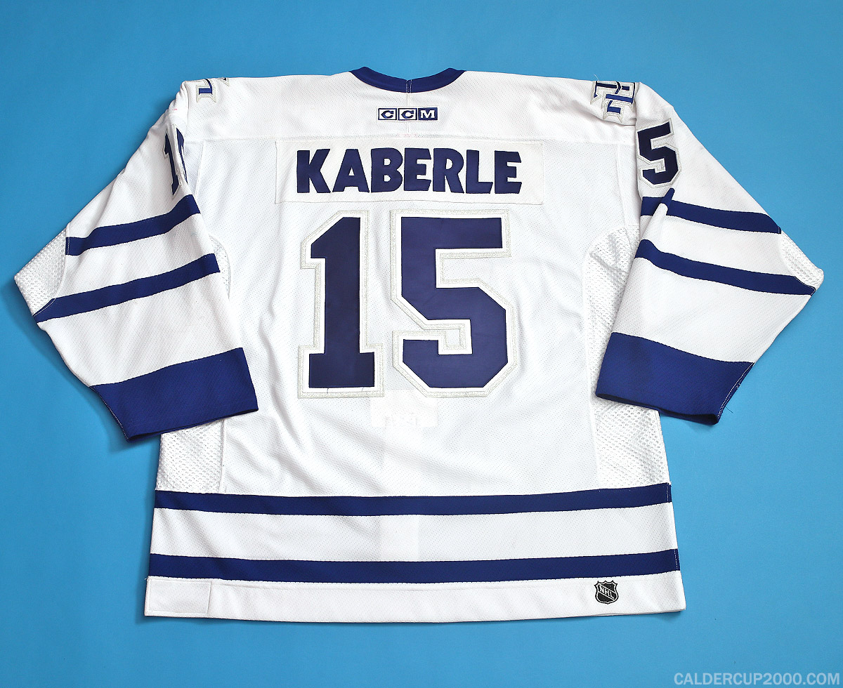 2001-2002 game worn Tomas Kaberle Toronto Maple Leafs jersey