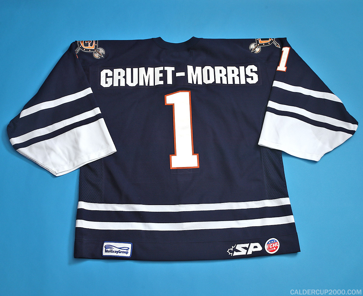 2010-2011 game worn Dov Grumet-Morris Greenville Road Warriors jersey