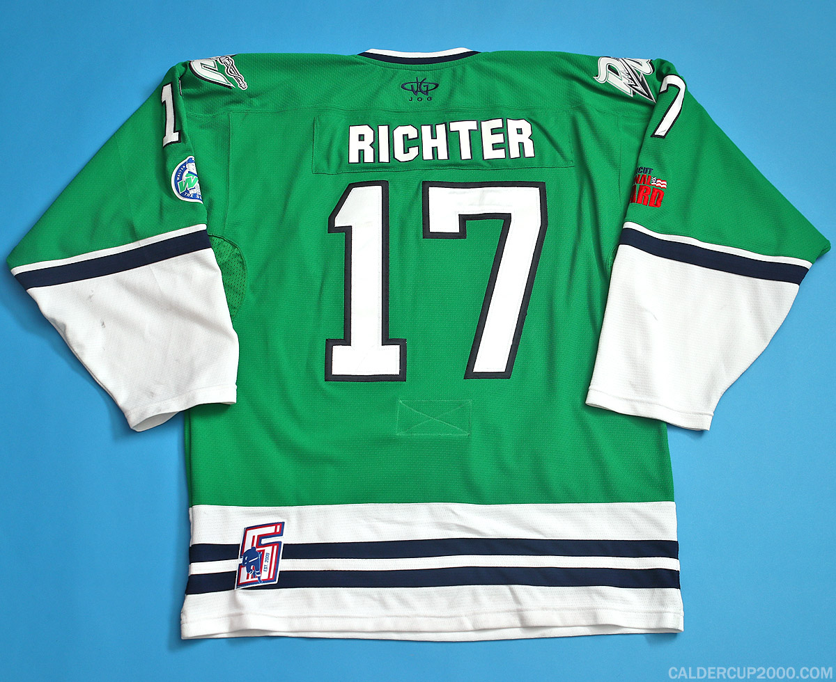 2014-2015 game worn Tim Richter Danbury Whalers jersey