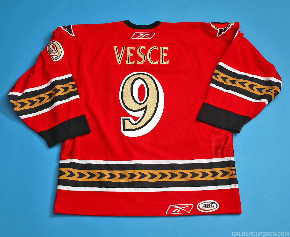 2006-2007 game worn Ryan Vesce Binghamton Senators jersey