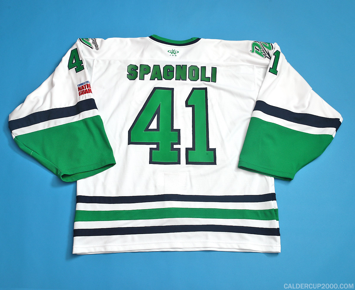 2013-2014 game worn Joey Spagnoli Danbury Whalers jersey