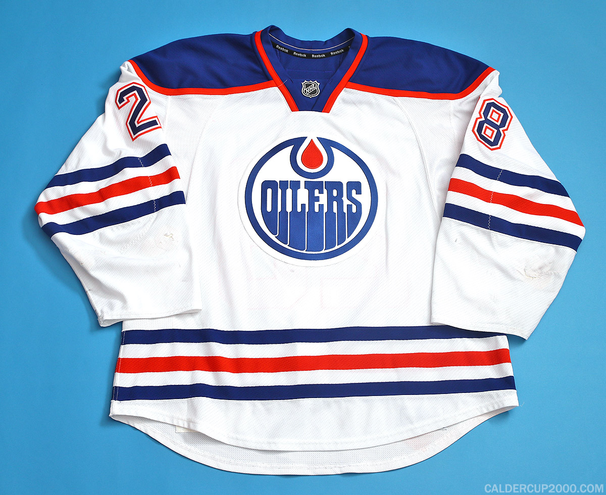 2015-2016 game worn Lauri Korpikoski Edmonton Oilers jersey