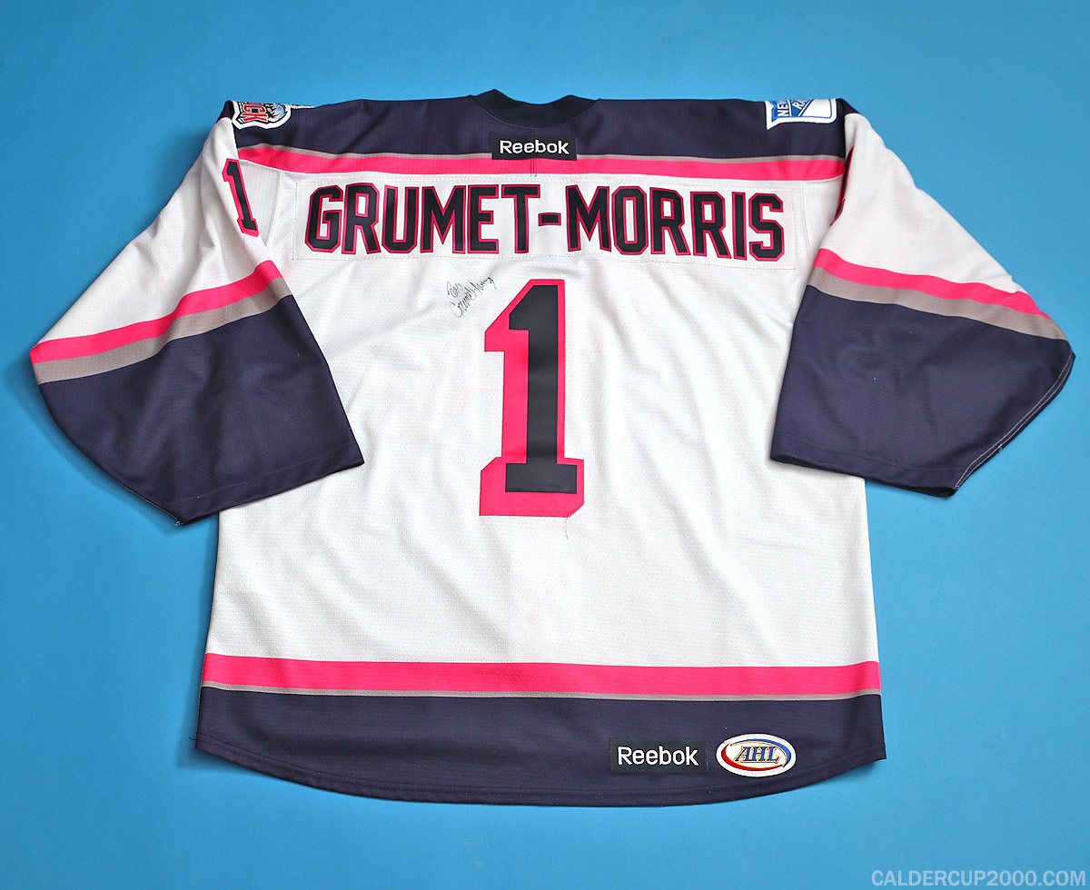 2013-2014 game worn Dov Grumet-Morris Hartford Wolf Pack jersey