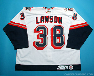 2002-2003 game worn Lucas Lawson Hartford Wolf Pack jersey
