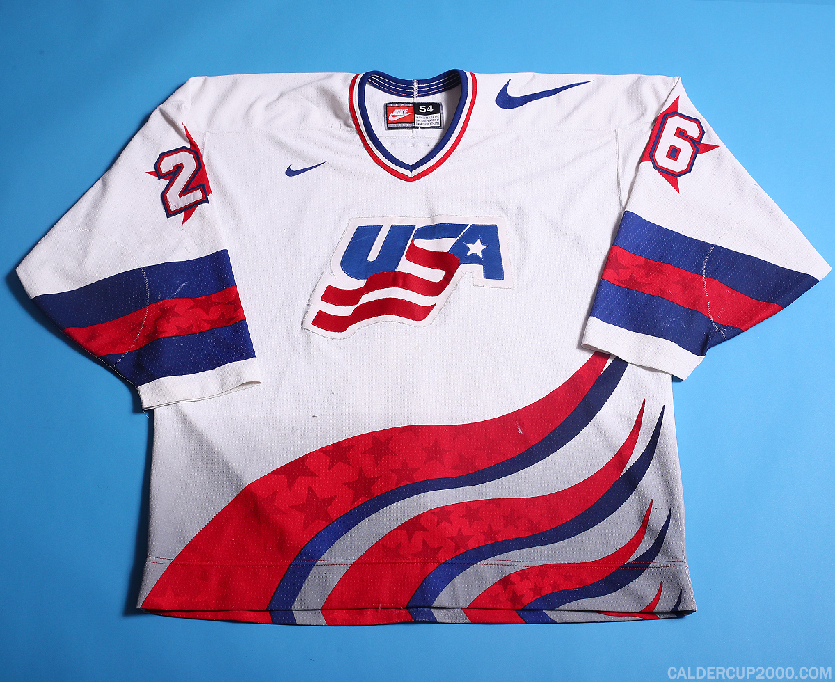 1997-1998 game worn Mike Brickley Team USA jersey