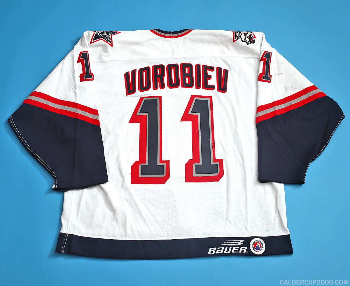 1997-1998 game worn Vladimir Vorobiev Hartford Wolf Pack jersey