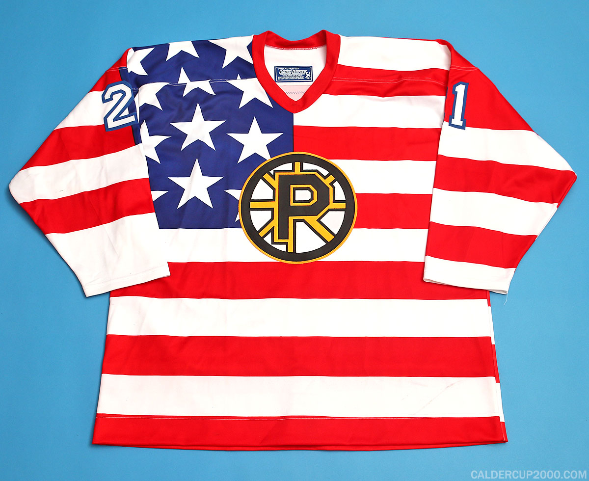2001-2002 game worn Carl Corazzini Providence Bruins jersey
