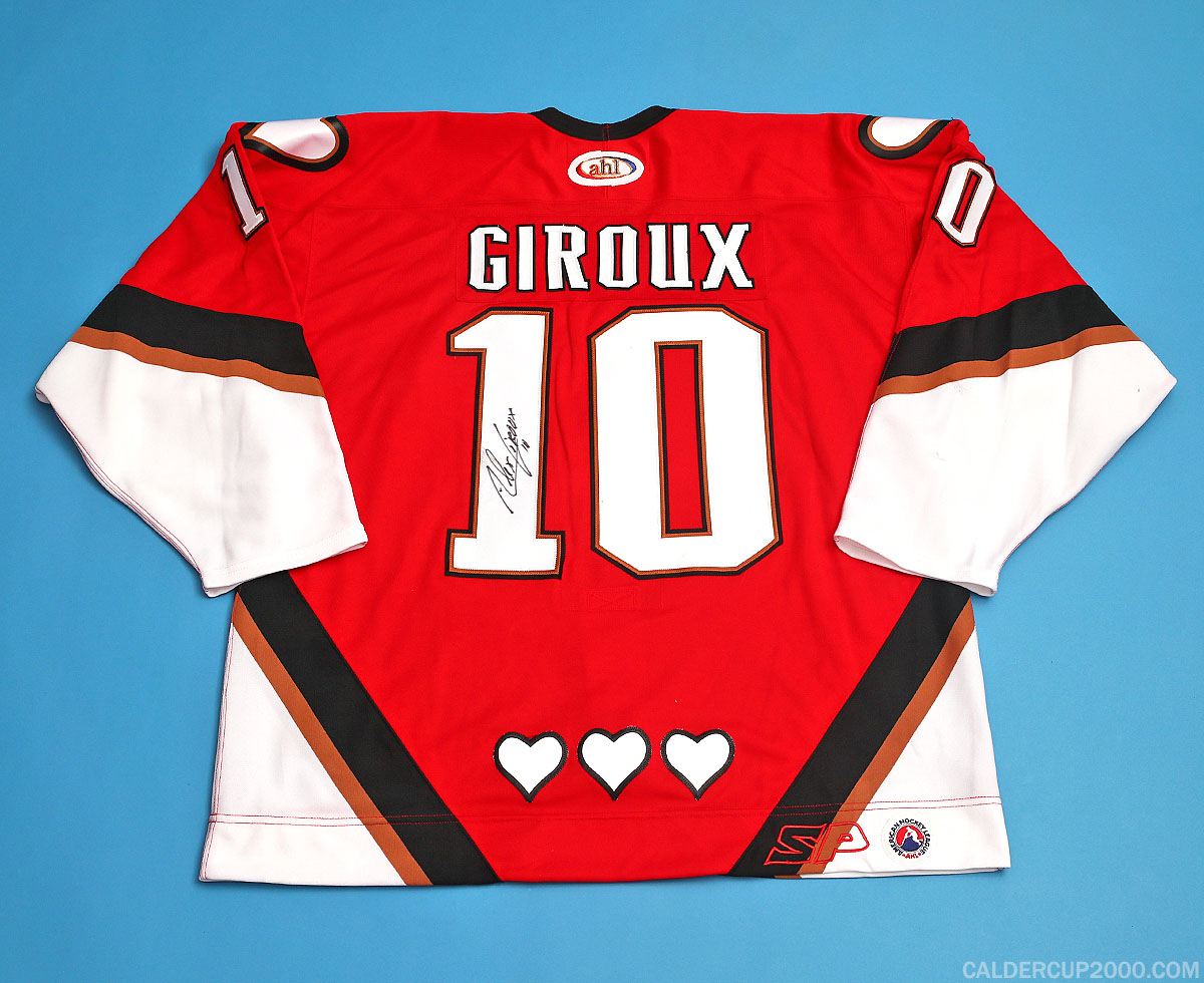 2001-2002 game worn Alexandre Giroux Grand Rapids Griffins jersey
