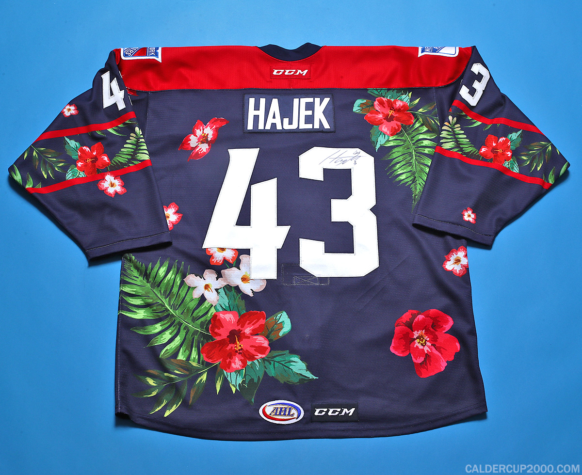 2018-2019 game worn Libor Hajek Hartford Wolf Pack jersey