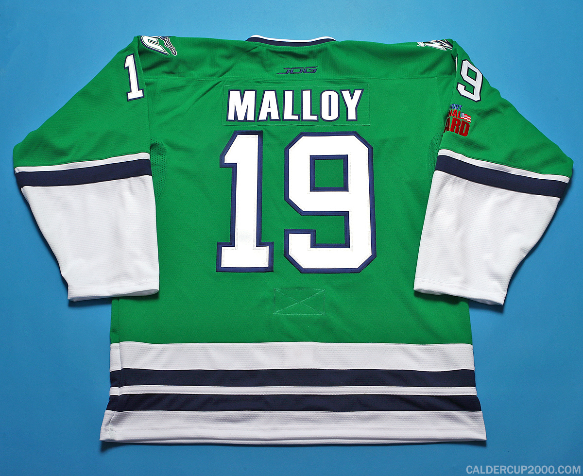 2022 game worn Dan Malloy Danbury Whalers jersey