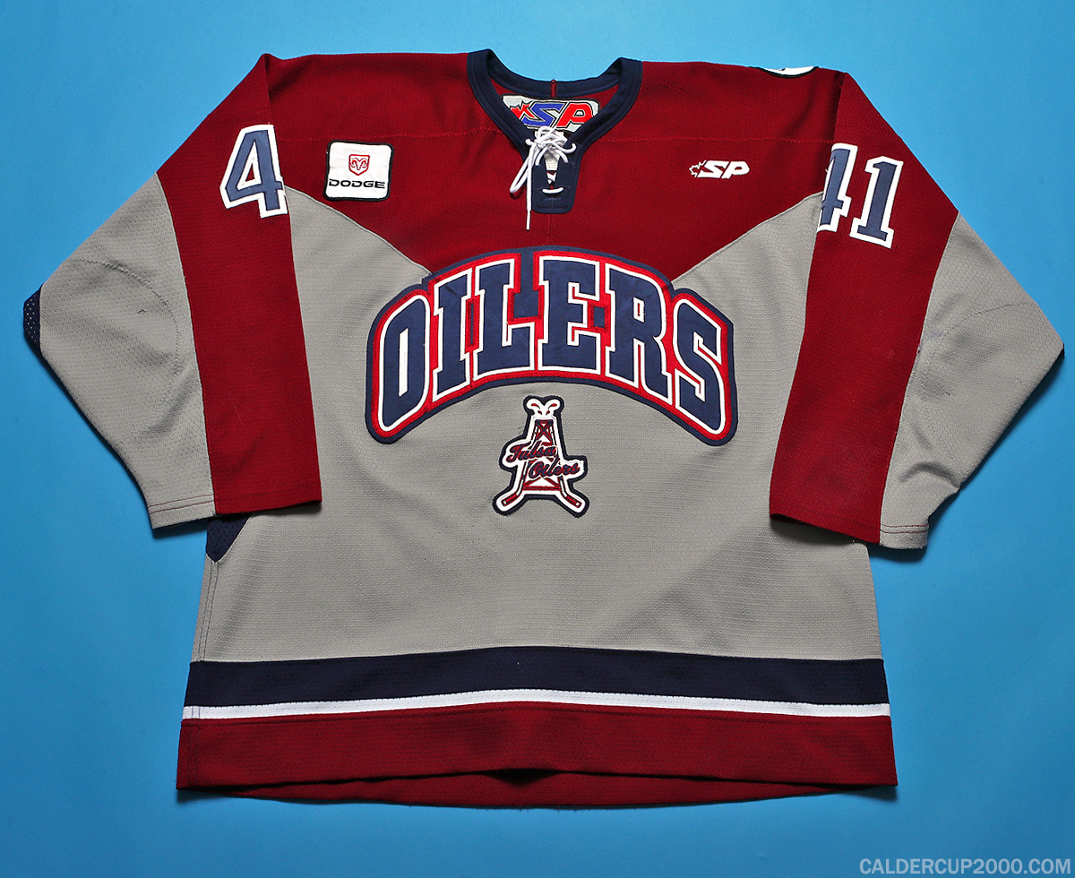 2007-2008 game worn Adam Blanchette Tulsa Oilers jersey
