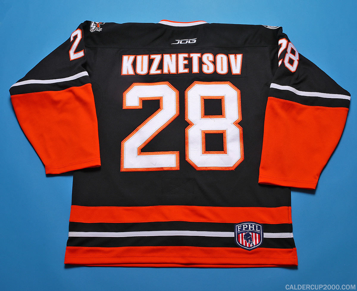 2021-2022 game worn Dmitri Kuznetsov Danbury Hat Tricks jersey
