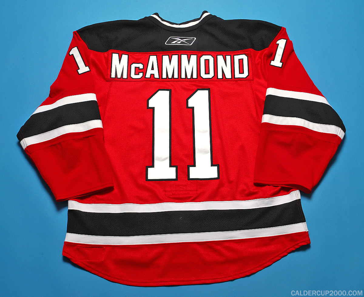 2009-2010 game worn Dean McAmmond New Jersey Devils jersey