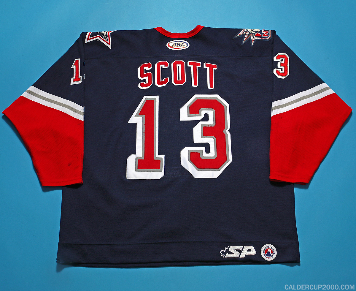 2003-2004 game worn Richard Scott Hartford Wolf Pack jersey