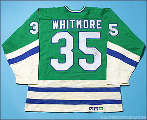 1985-1986 game worn Kay Whitmore Hartford Whalers jersey