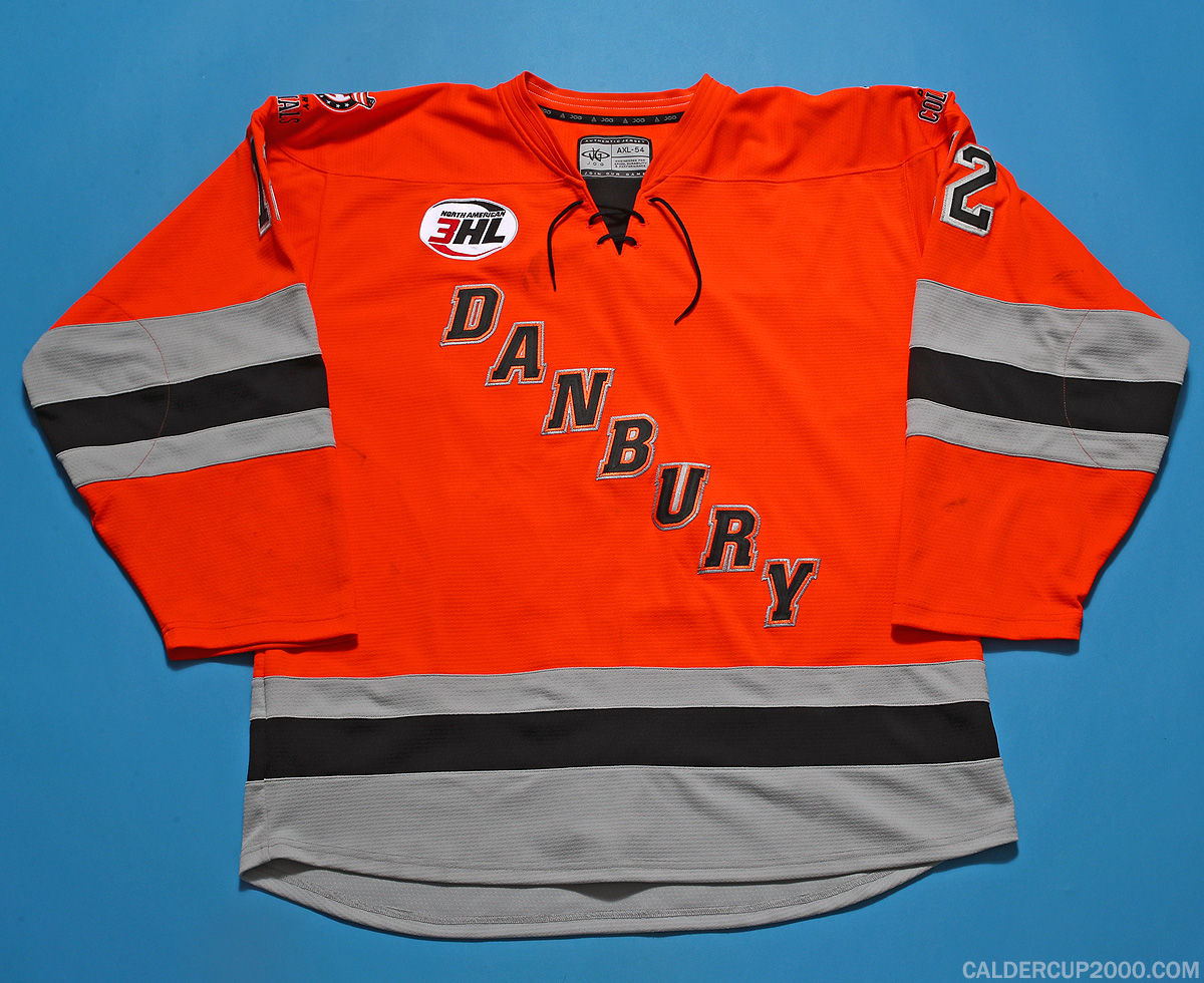 2019-2020 game worn Brady Hill Danbury Colonials jersey