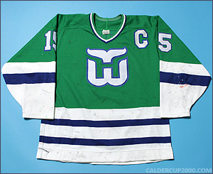1988-1989 game worn Dave Tippett Hartford Whalers jersey