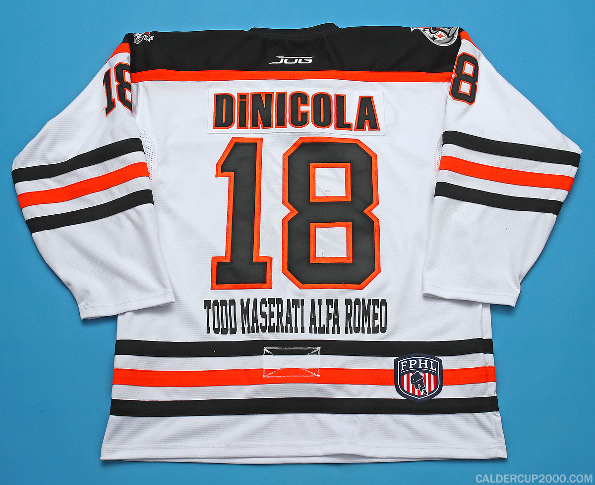 2023-2024 game worn Nick DiNicola Danbury Hat Tricks jersey