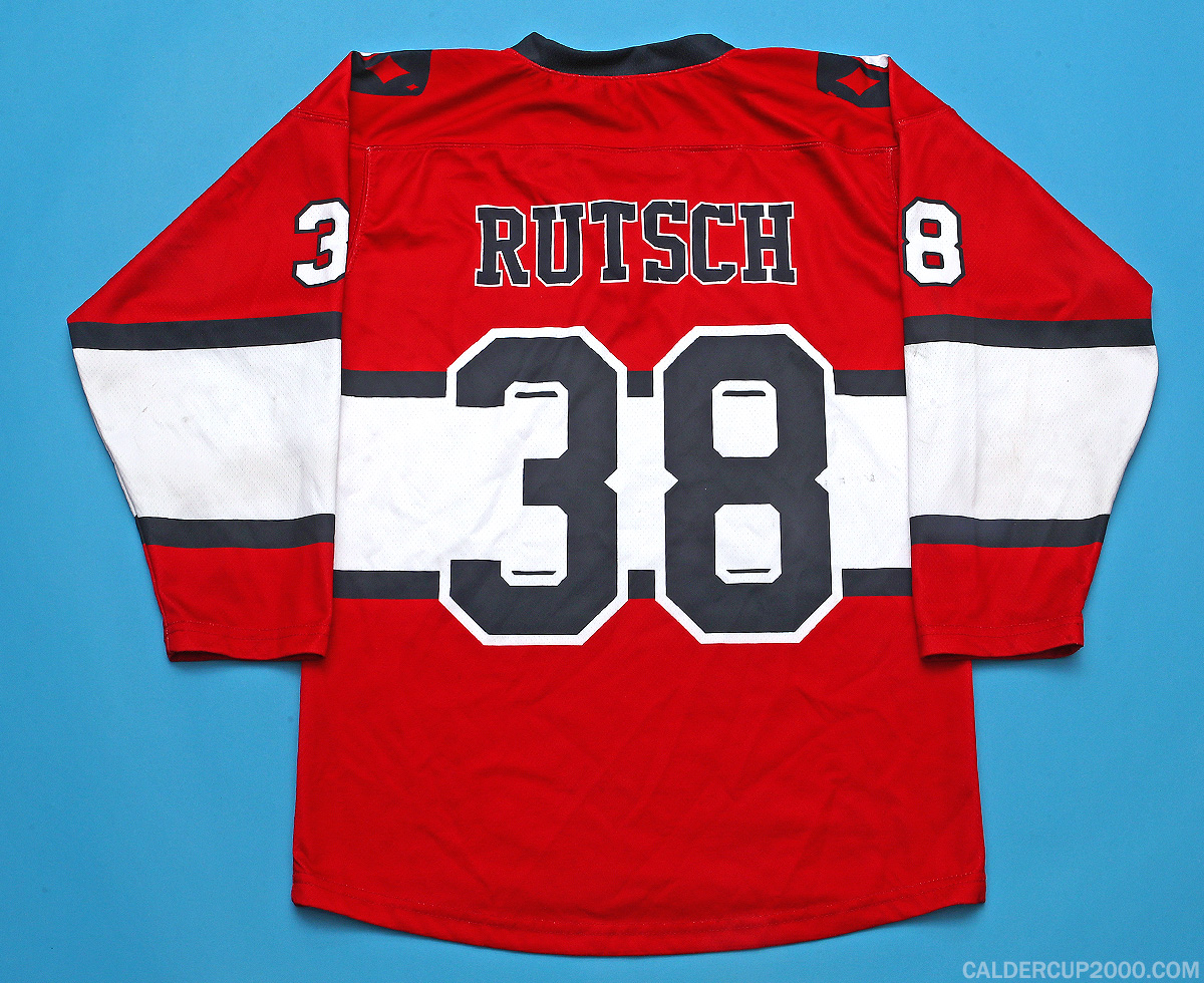 2023-2024 game worn Henrik Rutsch Springfield Aces jersey