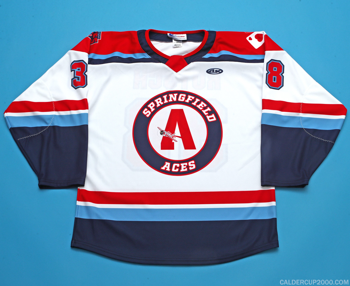 2025-2026 game worn Henrik Rutsch Springfield Aces jersey