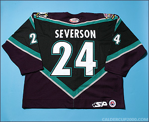 2003-2004 game worn Cam Severson Cincinnati Mighty Ducks jersey